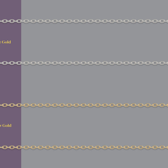 RIVA 0.9mm Cable Chain By the Inch in recycled 14K and 18K gold 