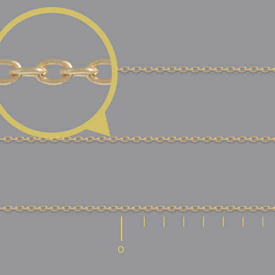 RIVA 0.9mm Cable Chain By the Inch in recycled 14K and 18K gold 