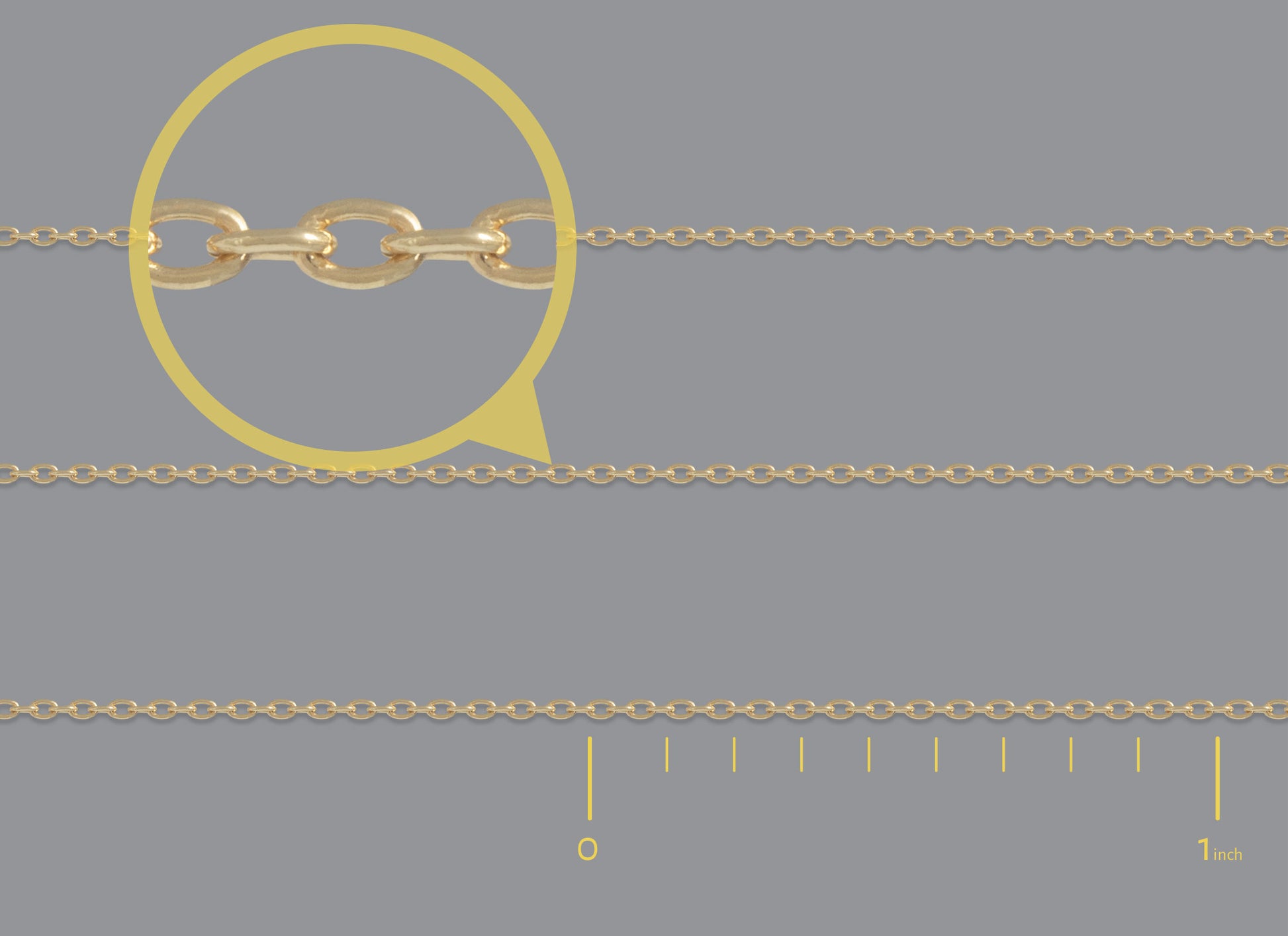 RIVA 0.9mm Cable Chain By the Inch in recycled 14K and 18K gold 