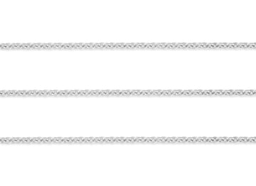 1.0mm Cable Chain By the Inch Sterling Silver Necklace Jewelry Riva Ethical Bulk Made in USA, Brooklyn NY