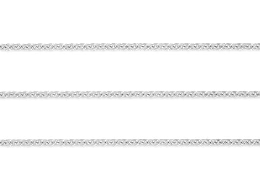 1.0mm Cable Chain By the Inch Sterling Silver Necklace Jewelry Riva Ethical Bulk Made in USA, Brooklyn NY