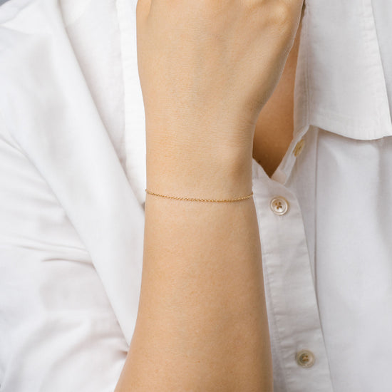 1.2mm x 1.4mm Cable Chain in Yellow, White or Rose Gold from RIVA Precision