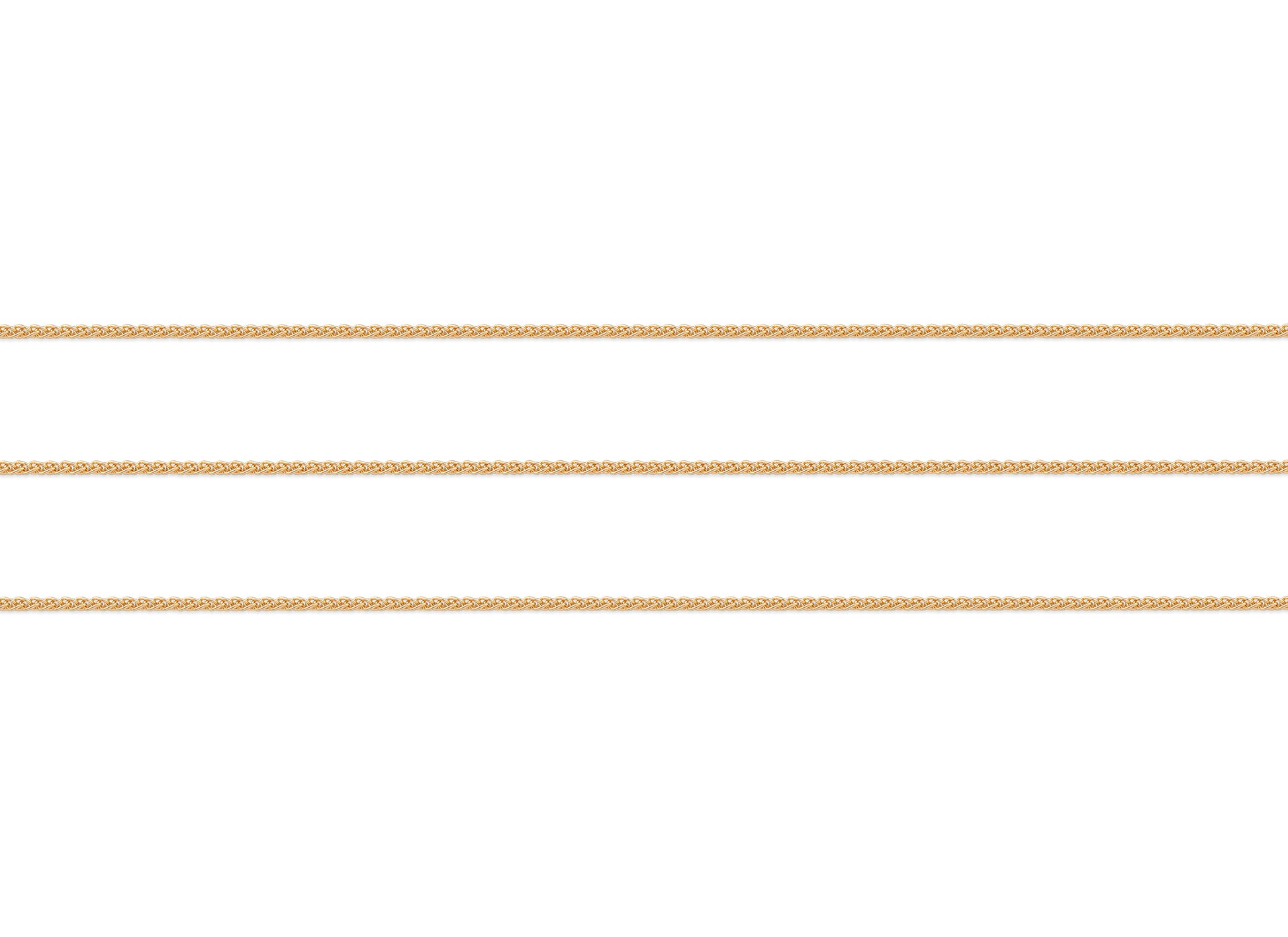 Gold Wheat chain on a white background