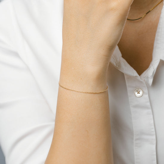 RIVA 1.3mm Cable Chain By the Inch in recycled gold