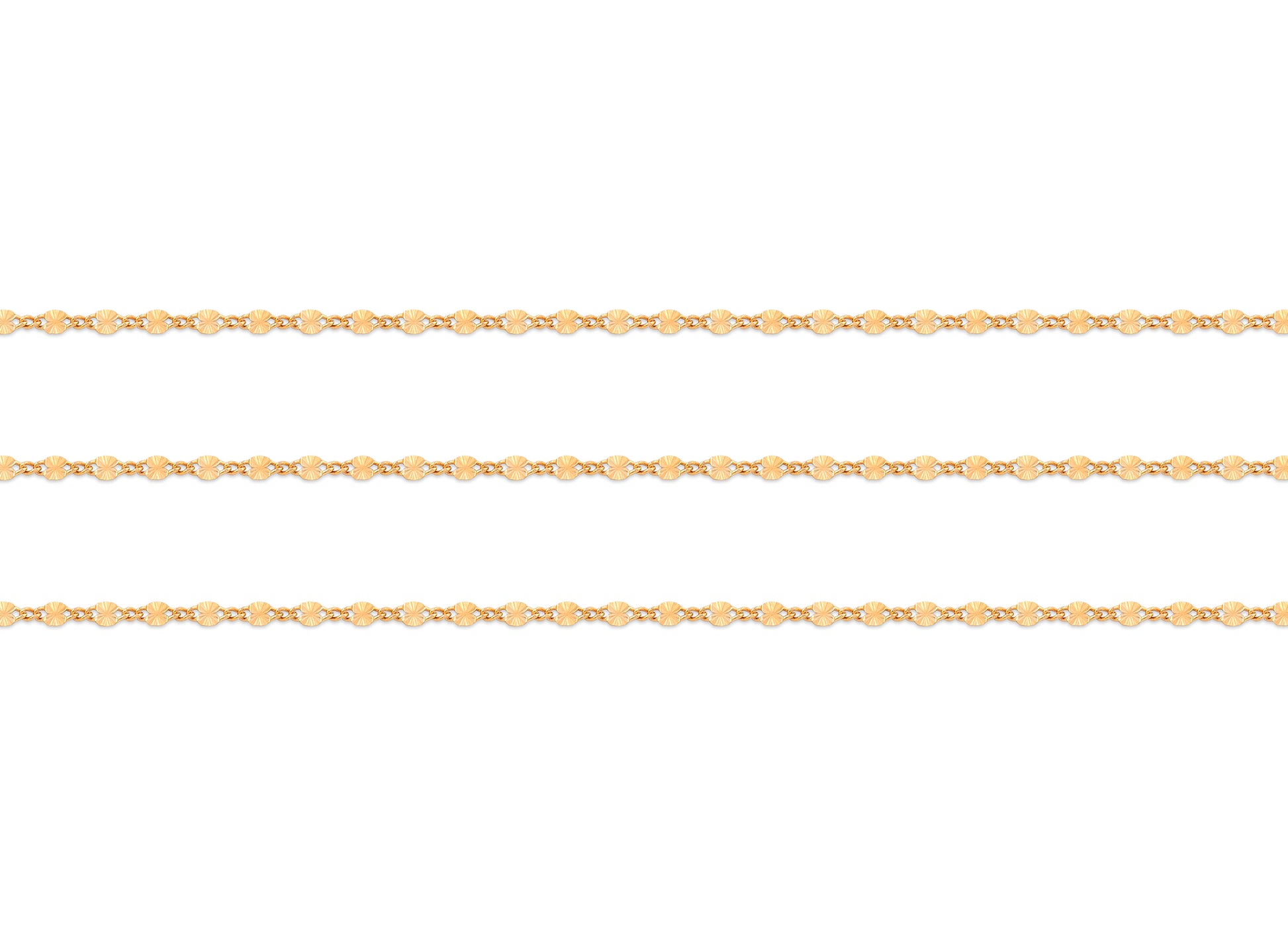 Gold chain on a white background