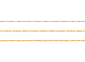 Gold chain on a white background