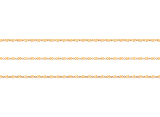 Gold chain on a white background