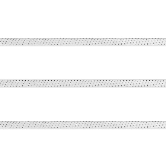 1.5mm, 1.55mm Herringbone Chain By the Inch Sterling Silver Necklace Jewelry Riva Ethical Bulk Made in USA, Brooklyn NY