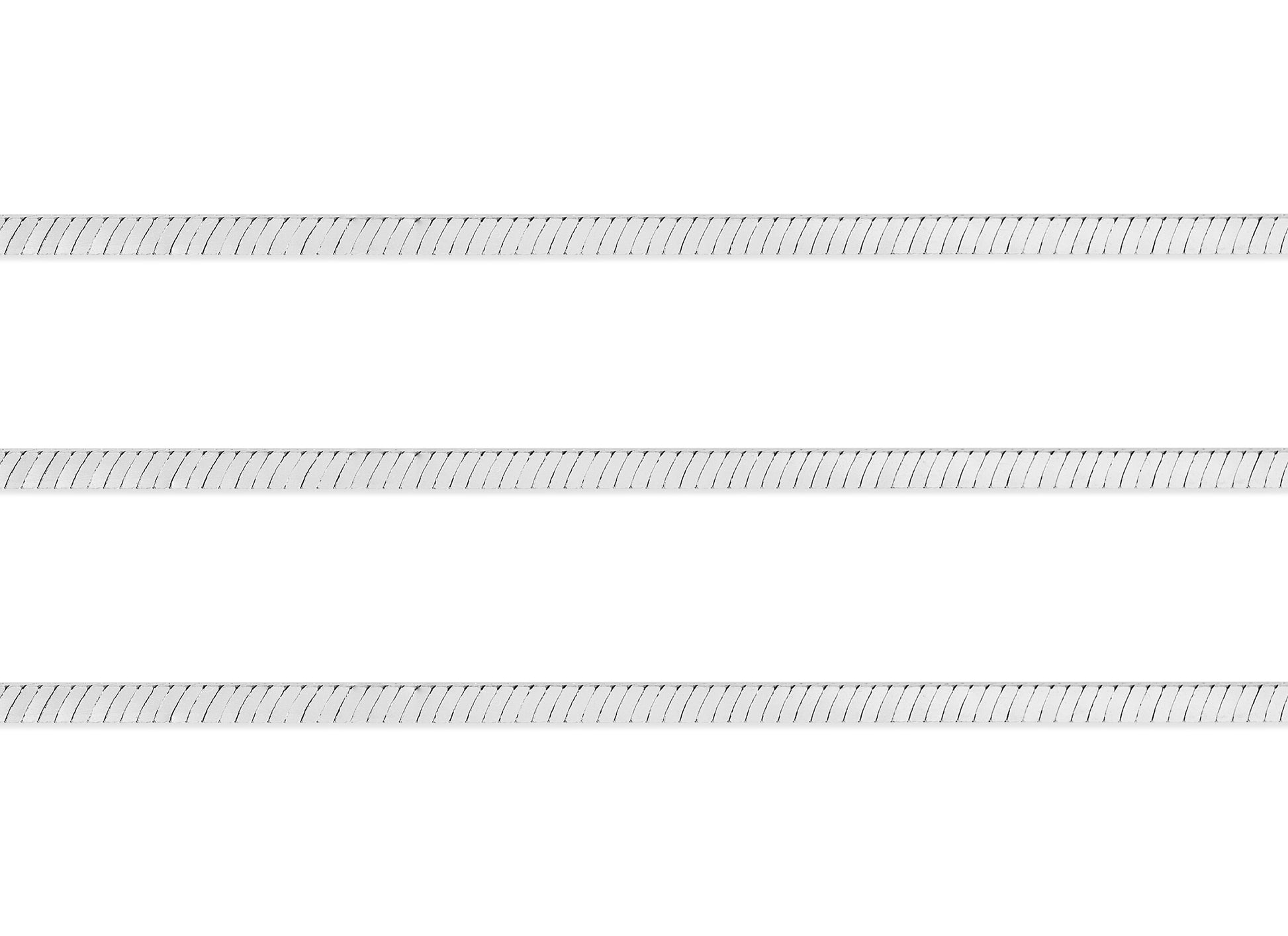 1.5mm, 1.55mm Herringbone Chain By the Inch Sterling Silver Necklace Jewelry Riva Ethical Bulk Made in USA, Brooklyn NY