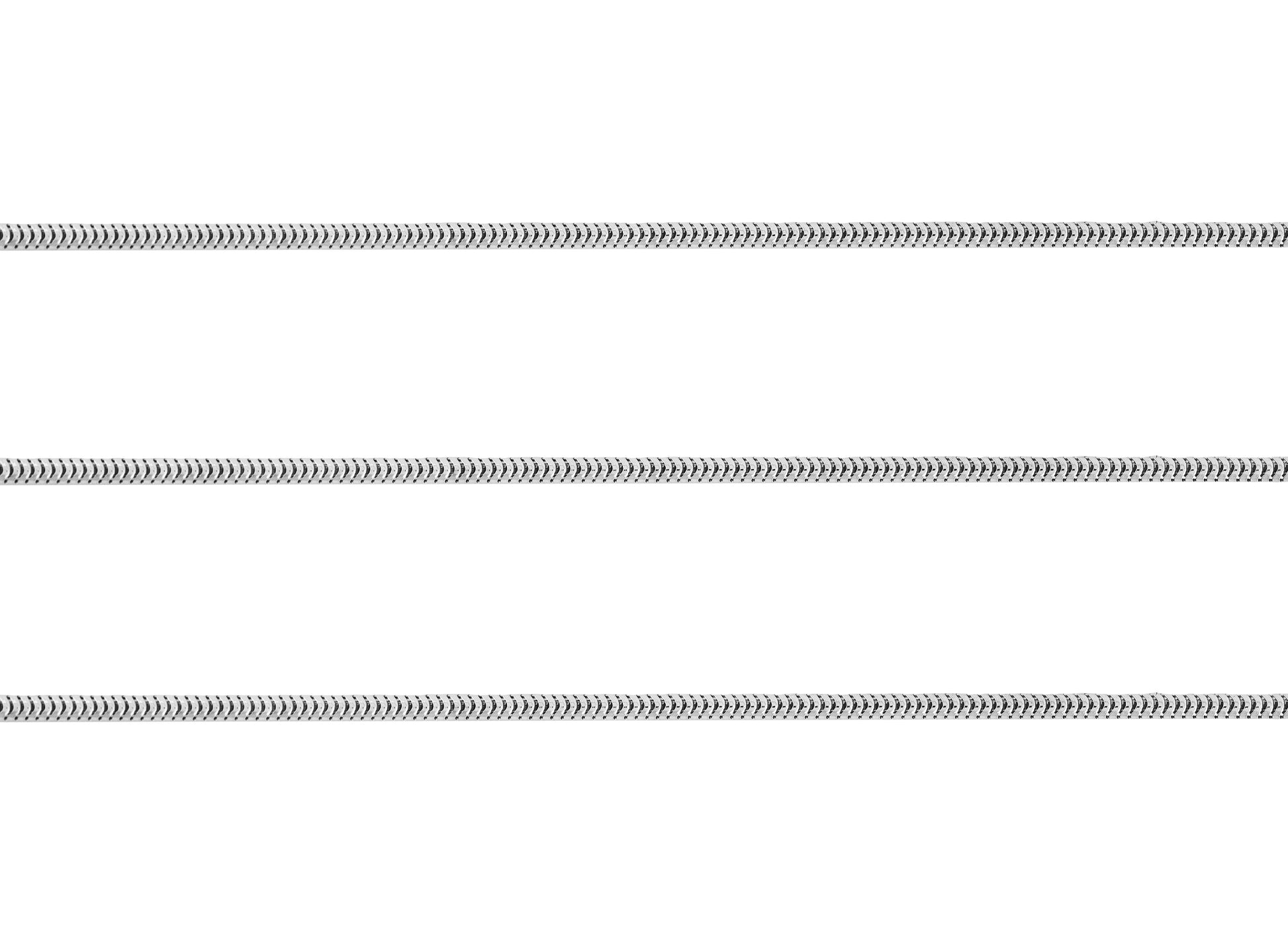 1.63mm Snake Chain By the Inch  Sterling Silver Necklace Jewelry Riva Ethical Bulk Made in USA, Brooklyn NY