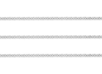 1.6mm, 1.5mm Cable Chain By the Inch Sterling Silver Necklace Jewelry Riva Ethical Bulk Made in USA, Brooklyn NY