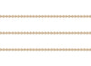 Gold 1.6mm cable chain on a white background