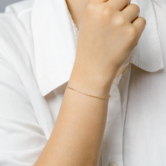 RIVA 1.7mm Round-Wire Paper Clip Chain in gold