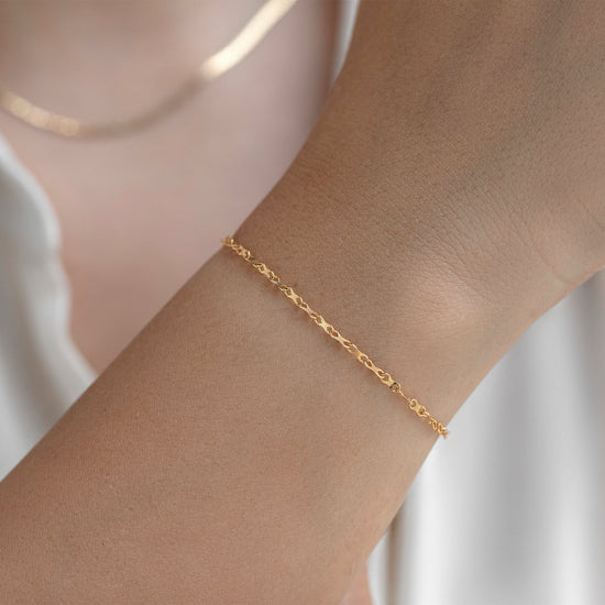 Gold Filled 1.99mm Hammered Infinity Chain by the Inch RIVA Precision 