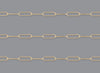RIVA 2.1mm x 7.6mm paperclip chain By the Inch in recycled gold