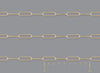 RIVA 2.1mm x 7.6mm paperclip chain By the Inch in recycled gold