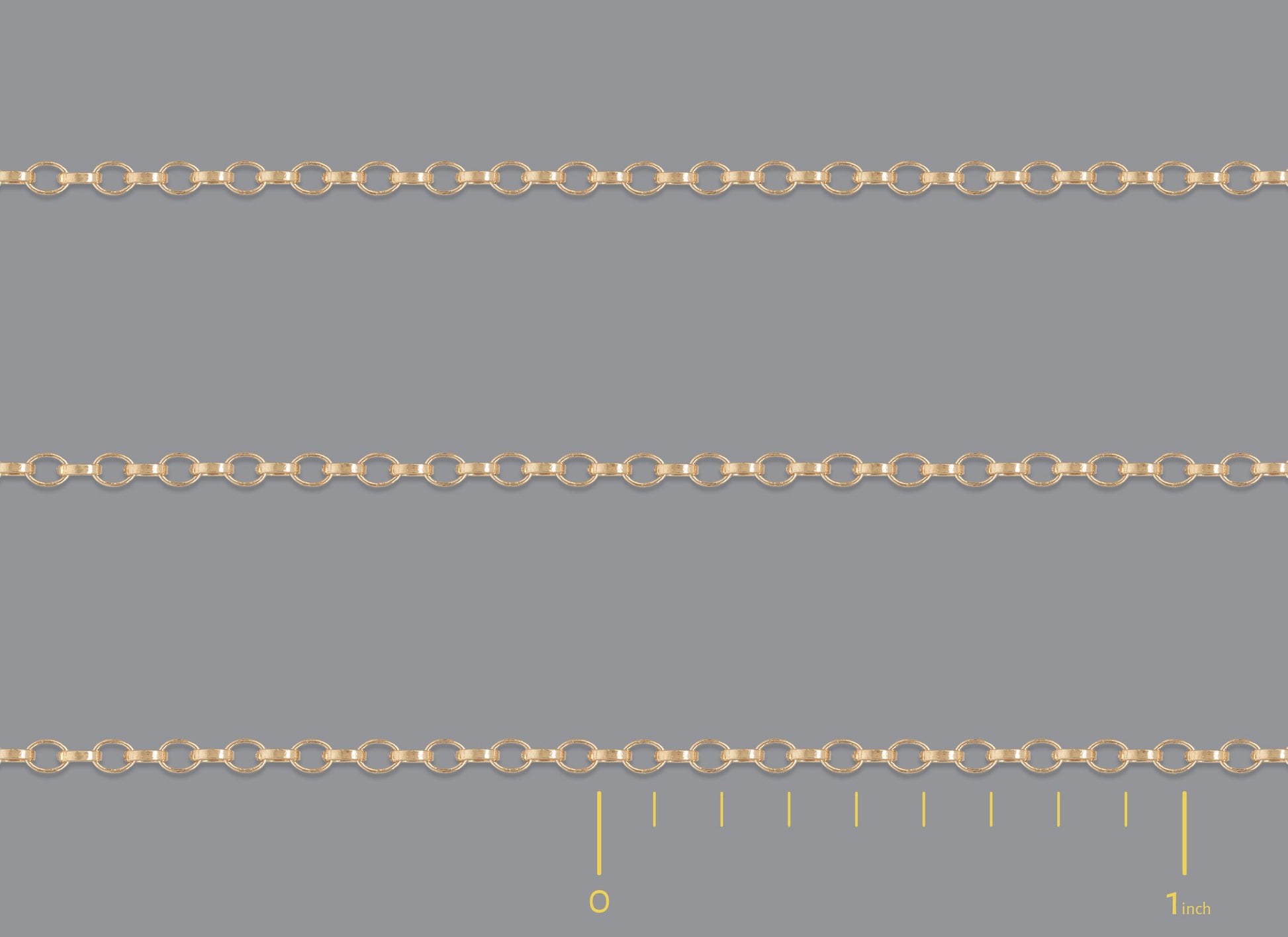 RIVA 1.8mm Rolo Chain By the Inch in recycled gold