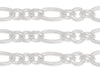 14.6mm Figaro Chain By the Inch Sterling Silver Necklace Jewelry Riva Ethical Bulk Made in USA, Brooklyn NY