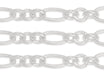 14.6mm Figaro Chain By the Inch Sterling Silver Necklace Jewelry Riva Ethical Bulk Made in USA, Brooklyn NY