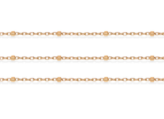 0.91mm Diamond Cut Satellite Cable Chain by the Inch