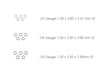 Measurement details of jump rings in different gauges RIVA Precision 