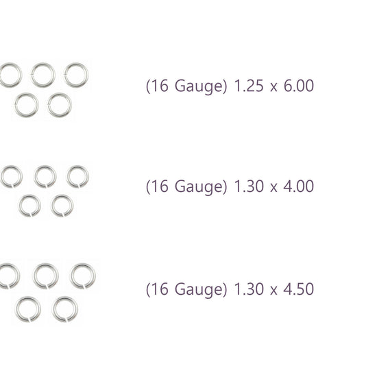 16 Gauge Sterling Silver Round Jump Rings Riva Precision 