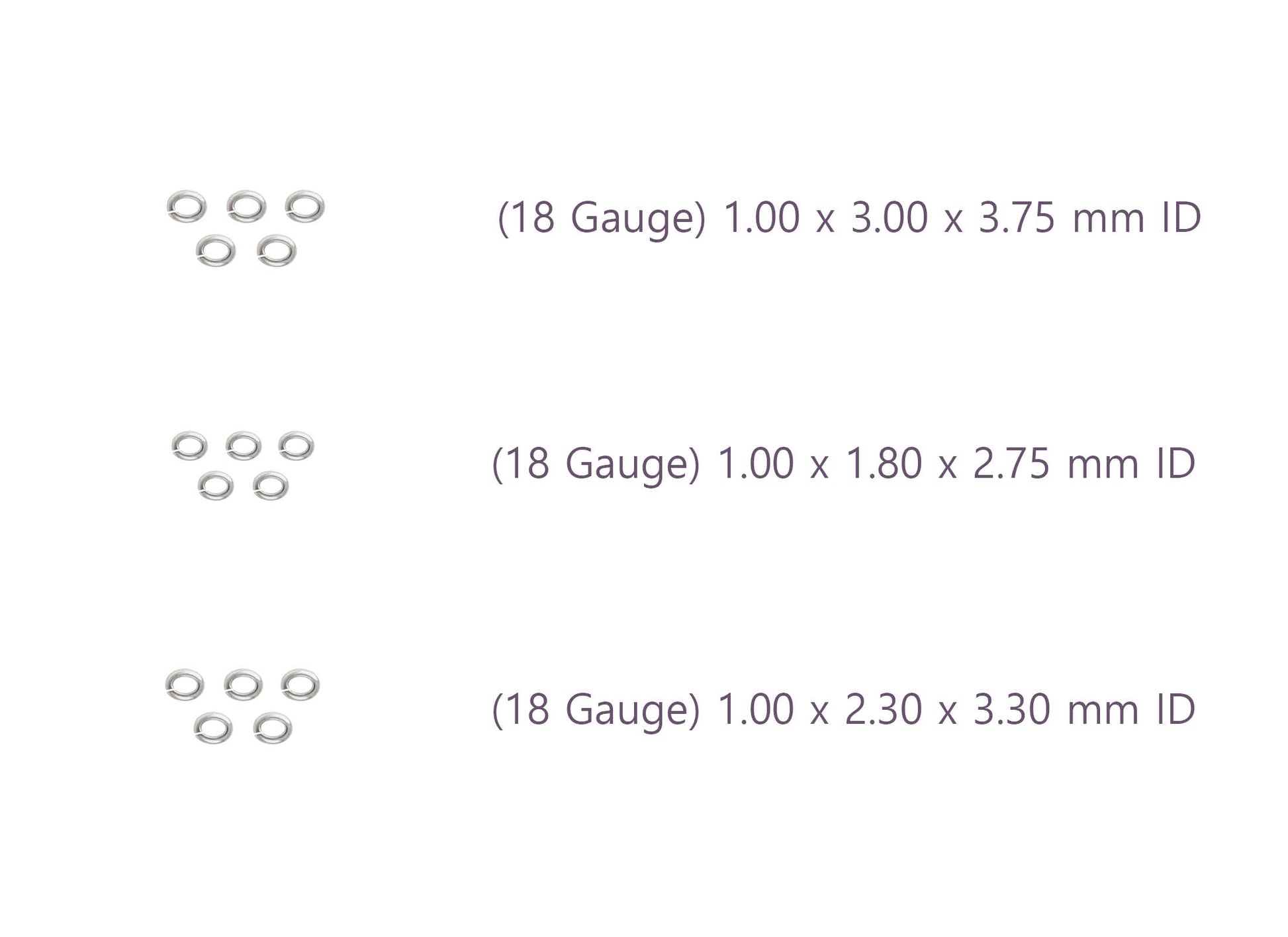 Measurement details of 18 gauge jump rings riva precision