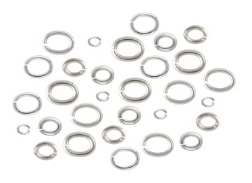 Collection of silver jump rings RIVA Precision