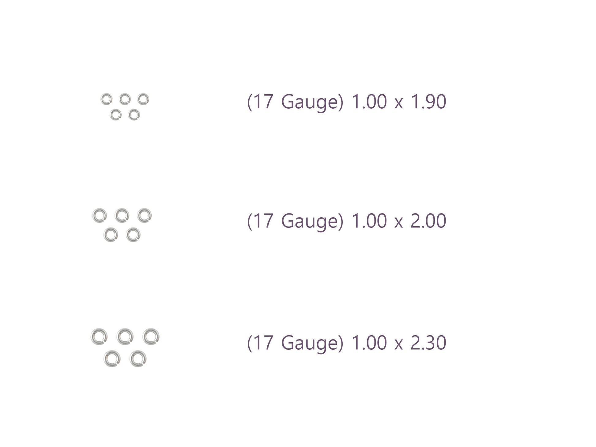 17 Gauge Sterling Silver Round Jump Rings Riva Precision