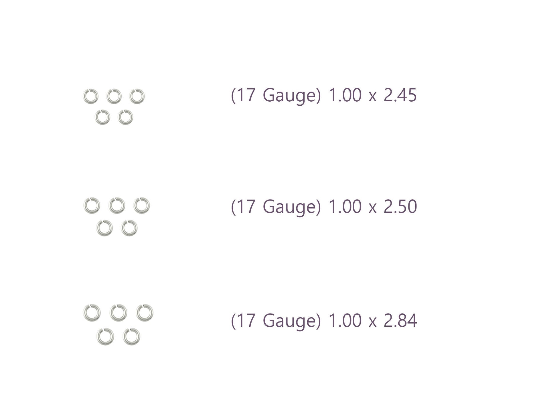 17 Gauge Sterling Silver Round Jump Rings Riva Precision