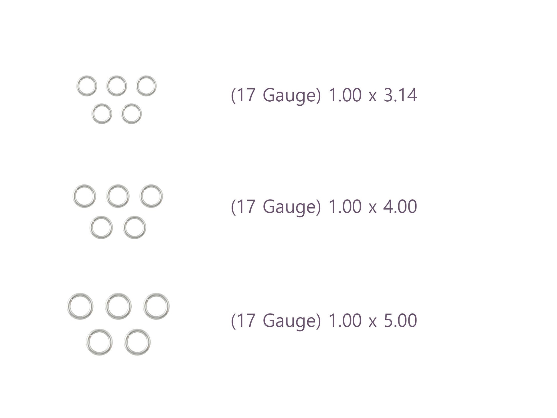 17 Gauge Sterling Silver Round Jump Rings Riva Precision