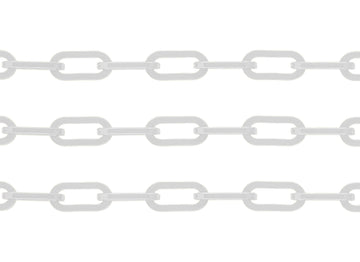 7.9mm Flat Paper Clip Chain By the Inch