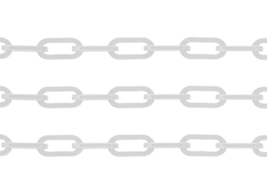 7.9mm Flat Paper Clip Chain By the Inch