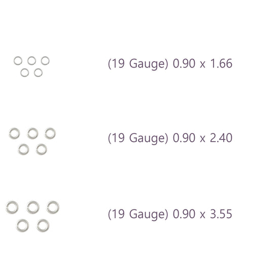 19 Gauge Sterling Silver Round Jump Rings Riva Precision 