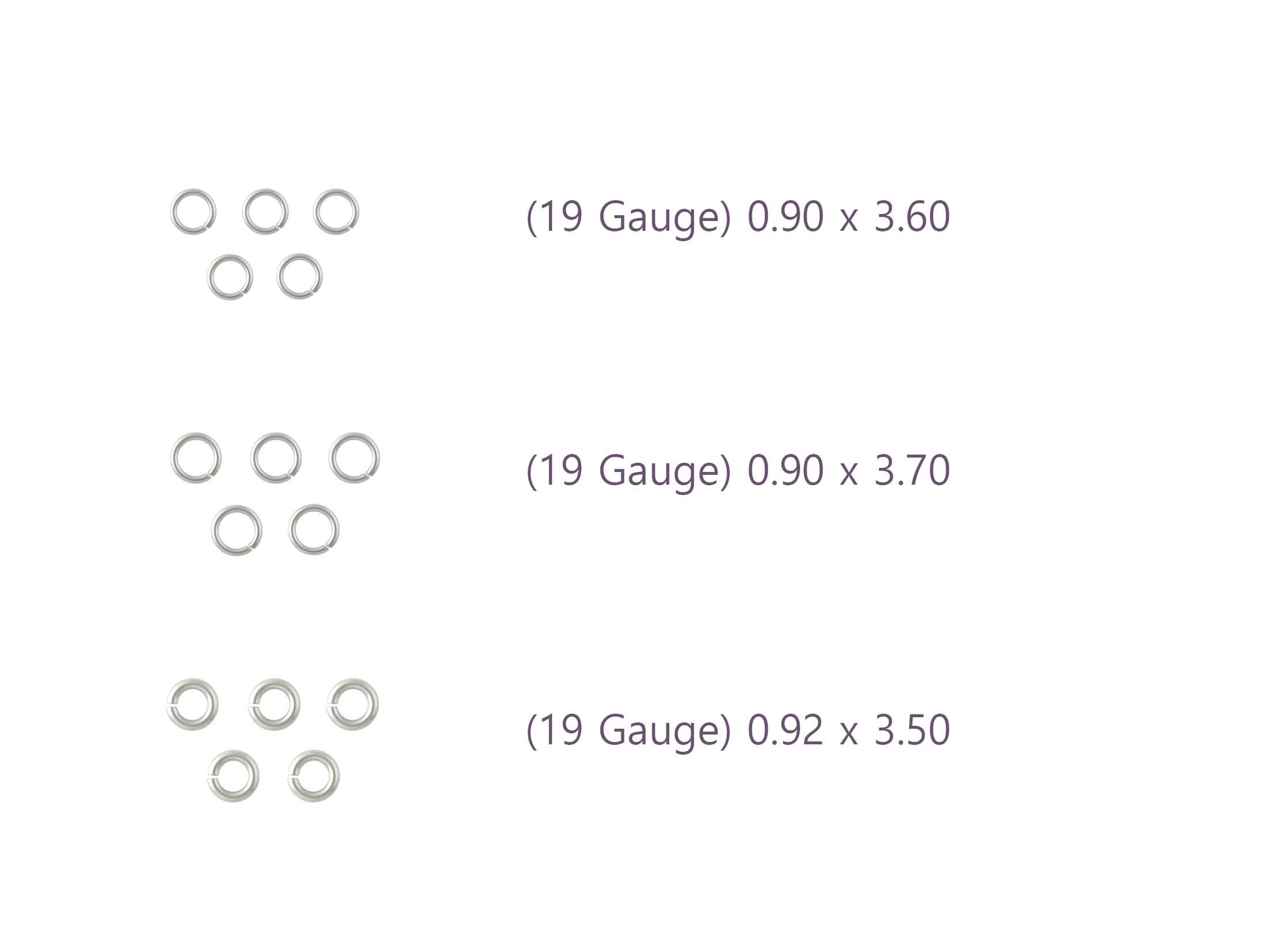 19 Gauge Sterling Silver Round Jump Rings Riva Precision 