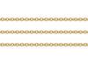 Gold 2.28mm cable chain on a white background