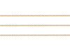 Gold 2.2mm rolo chain on a white background