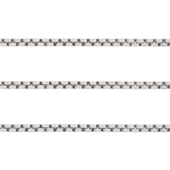 2.6mm Box Chain by the Inch Sterling Silver Necklace Jewelry Riva Ethical Bulk Made in USA, Brooklyn NY