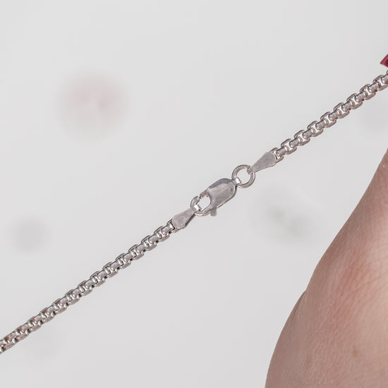 2.6mm Box Chain Necklace Riva Precision 