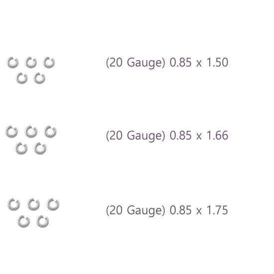 20 Gauge Sterling Silver Round Jump Rings Riva Precision