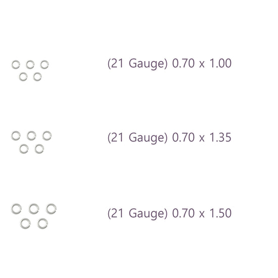 21 Gauge Sterling Silver Round Jump Rings Riva Precision