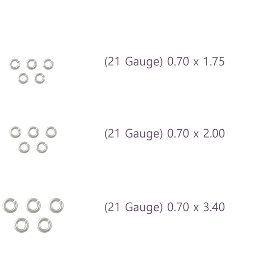21 Gauge Sterling Silver Round Jump Rings Riva Precision