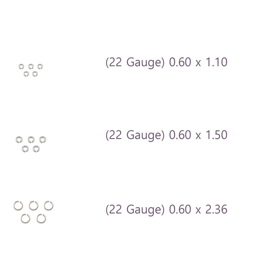 22 Gauge Sterling Silver Round Jump Rings Riva Precision