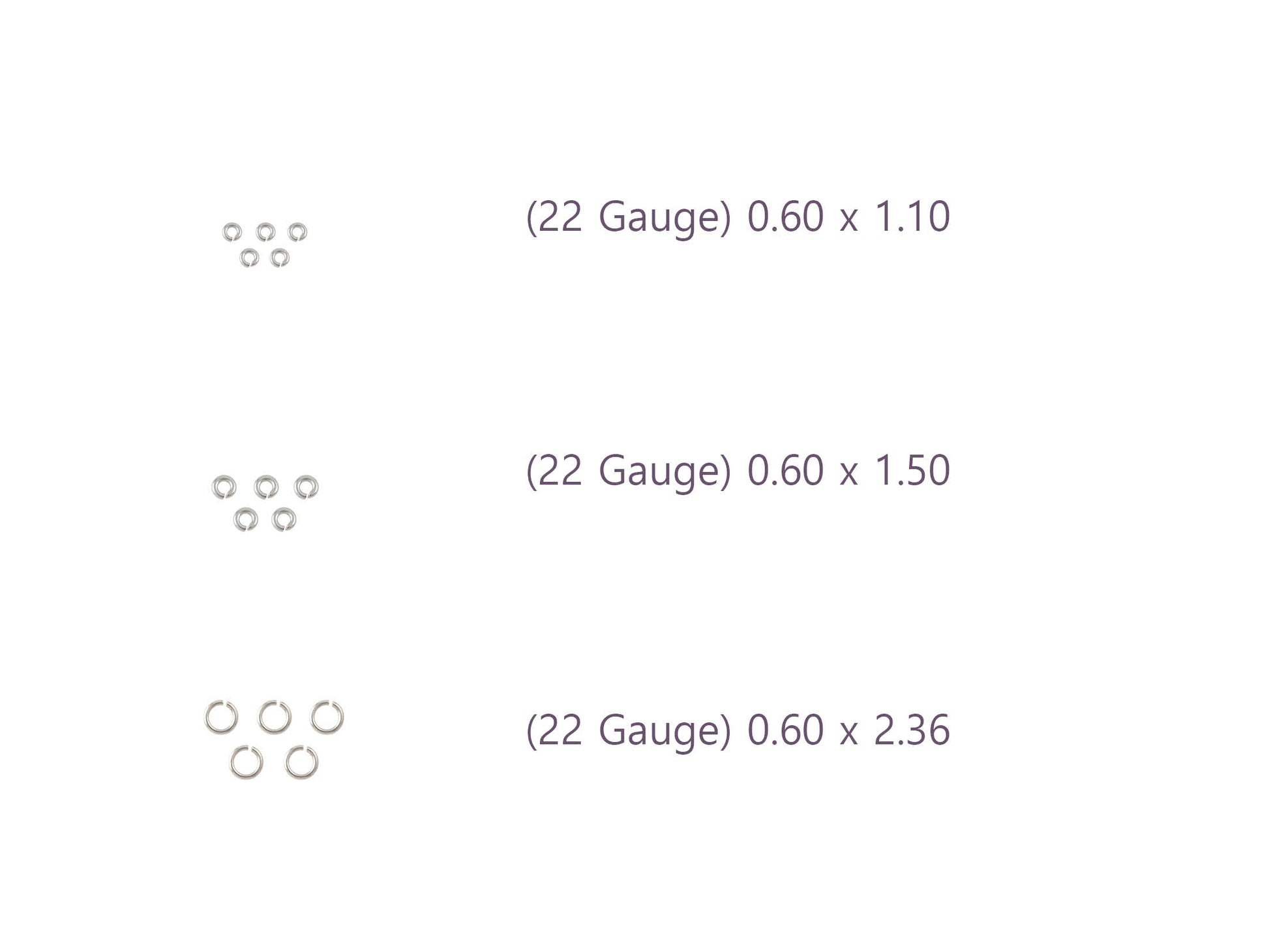 22 Gauge Sterling Silver Round Jump Rings Riva Precision