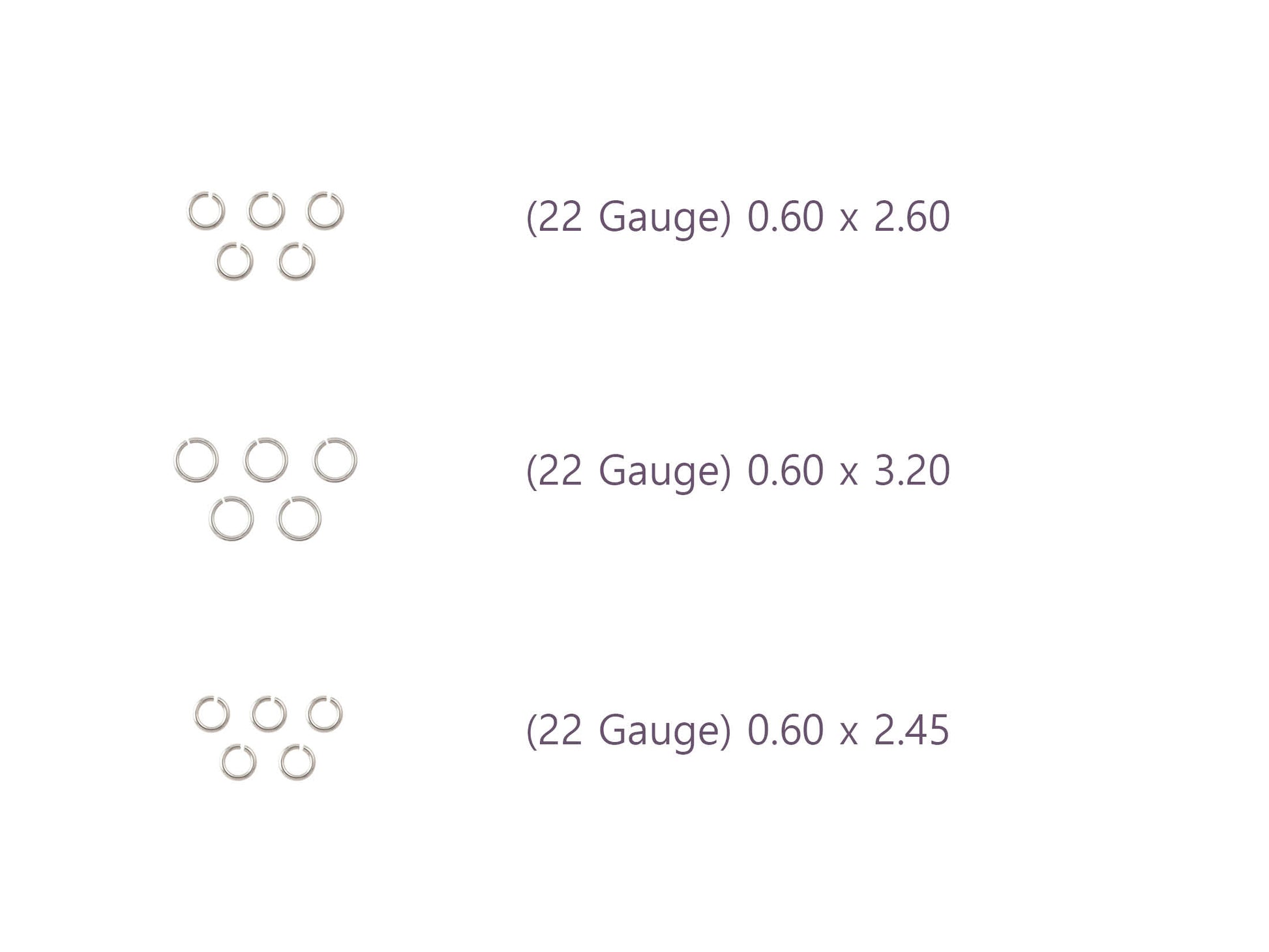 22 Gauge Sterling Silver Round Jump Rings Riva Precision