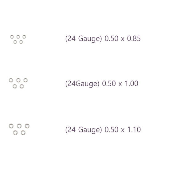 24 Gauge Sterling Silver Round Jump Rings Riva Precision 