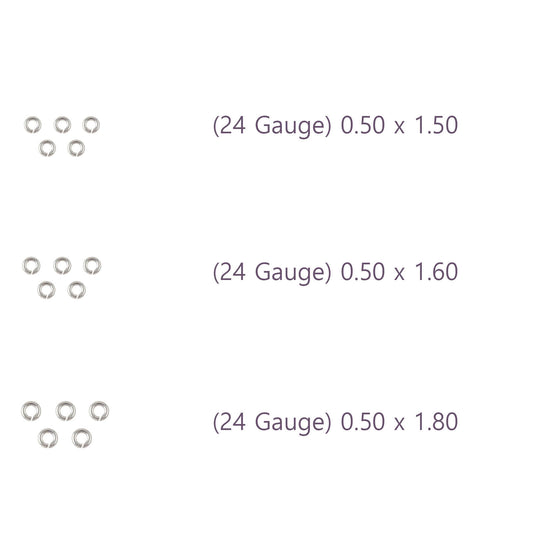 24 Gauge Sterling Silver Round Jump Rings Riva Precision 