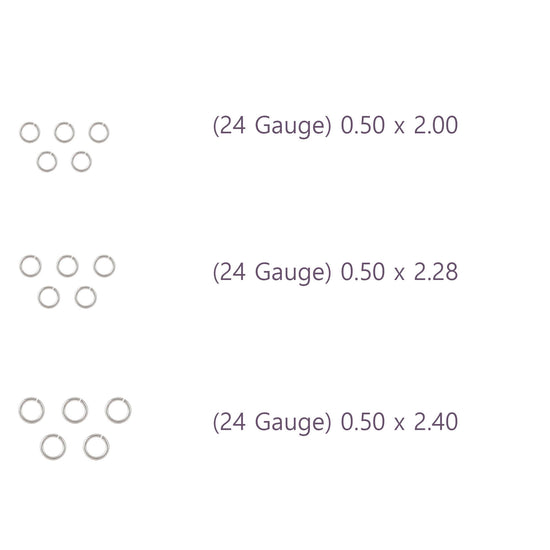 24 Gauge Sterling Silver Round Jump Rings Riva Precision 