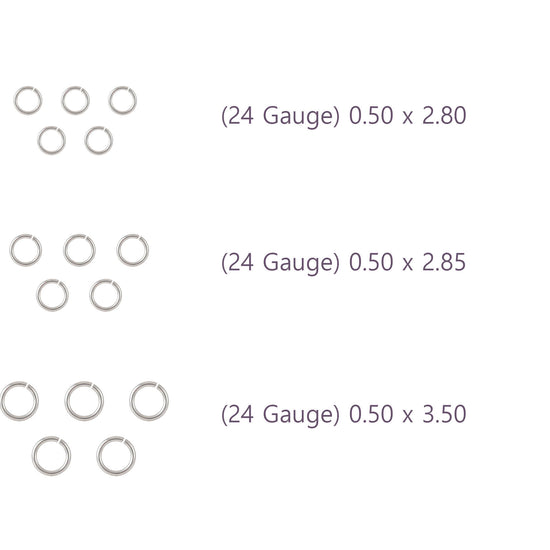 24 Gauge Sterling Silver Round Jump Rings Riva Precision 