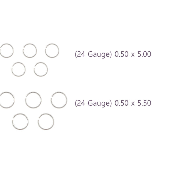 24 Gauge Sterling Silver Round Jump Rings Riva Precision 